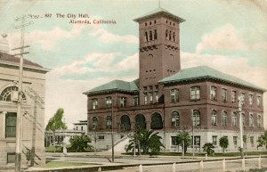 The City Hall, Alameda, California, mailed 1908  